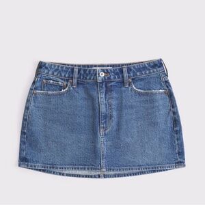 Curve Love Blue Denim Mini Skirt